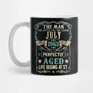 57th Birthday Gift The M57th Birthday Gift The Man Myth Legend Born In JULY 1963 T-Shirtn Myth Legend Born In JULY 1963 T-Shirt Mug